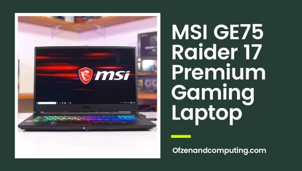 Ordinateur portable de jeu haut de gamme MSI GE75 Raider 17