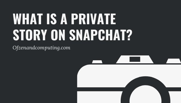 Was ist eine private Story auf Snapchat? (2024)