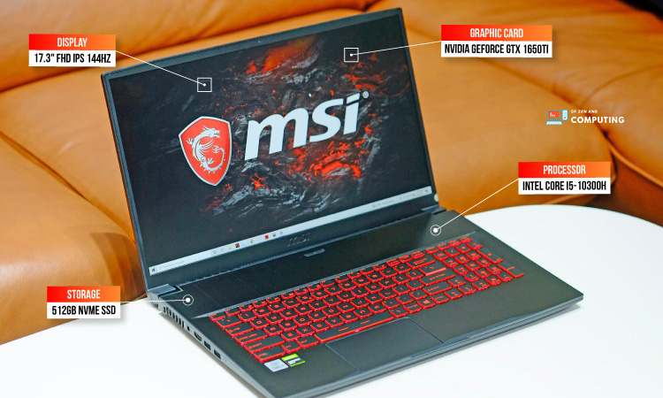 MSI GF75 mince