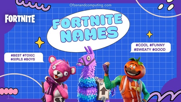 Cool Fortnite Names ([cy]) Drôle, en sueur, bonnes idées