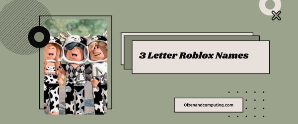 Noms Roblox à 3 lettres 2024 (noms d'utilisateur)