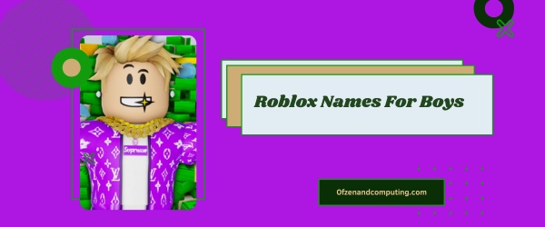 Noms Roblox pour garçons 2024 (noms d'utilisateur)