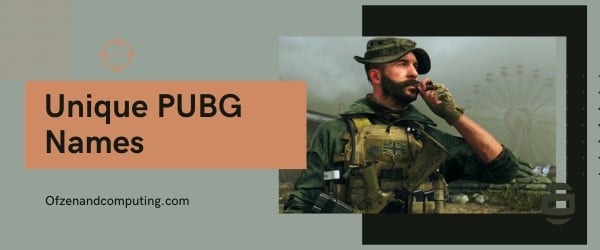 Unique PUBG Names