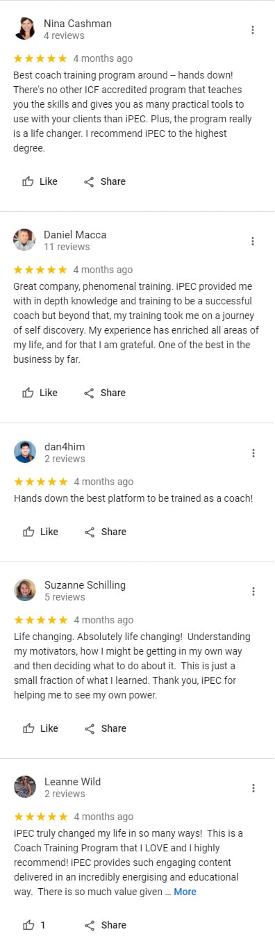 iPEC coaching reviews 